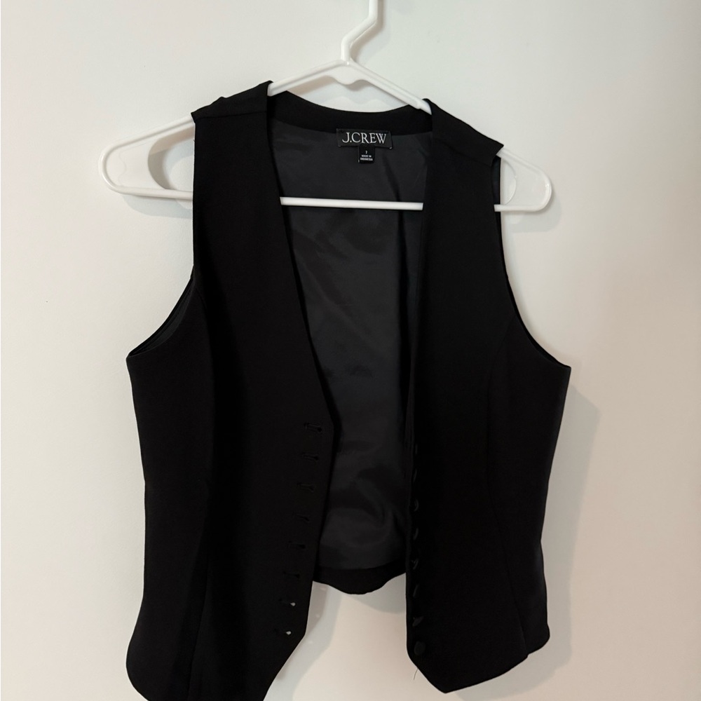 J.Crew Classic Black Buttoned Vest